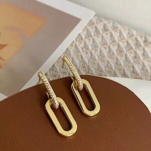 Elegant Gold and Silver Hoop Earrings